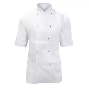 Dennys Ladies/Womens Short Sleeve Chefs Jacket / Chefswear (XS) (White)