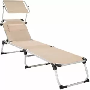 Tectake Sun Lounger Lorella Cream