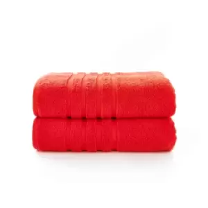 The Lyndon Company Chelsea 2 Pack Bath Sheet - Orange