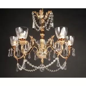 Impex Livorno Halogen Strass 5 Arm Chandelier