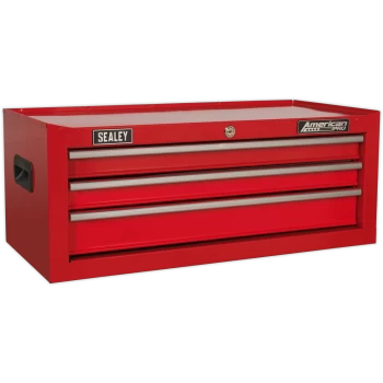 Sealey American Pro 3 Drawer Mid Tool Chest Red