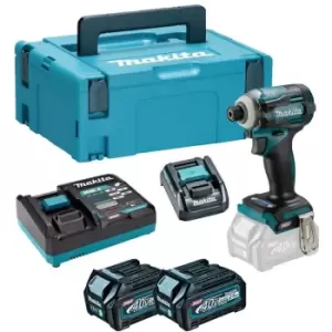 Makita TD001G 40v Max XGT Cordless Brushless Impact Driver 2 x 2.5ah Li-ion Charger Case