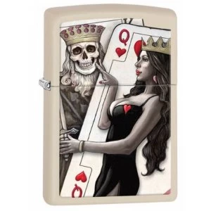 Zippo Queen of Hearts Classic Cream Matte