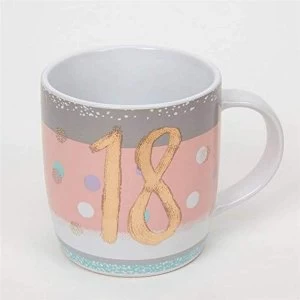 Bellini Stoneware Mug with Rose Gold Foil - 18