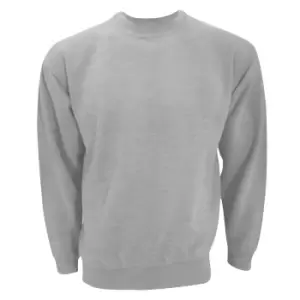 UCC 50/50 Unisex Plain Set-In Sweatshirt Top (5XL) (Heather Grey)