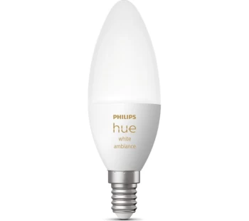 PHILIPS HUE White Ambiance Bluetooth LED Bulb - Candle E14, White