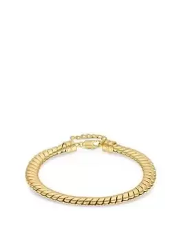 Inicio 14K Gold Plated Recycled Gold Cobra Chain Bracelet Gift Pouch