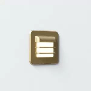 Astro Arran LED Outdoor Square Coastal Wall Light Solid Brass IP65