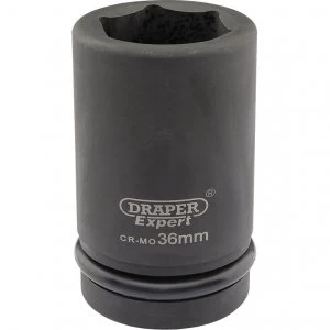 Draper Expert 1" Drive Deep Hexagon Impact Socket Metric 1" 36mm