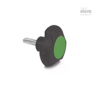 ELESA Lobe knob-VTT.50-C-p-M10x55-C17 Green