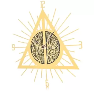 Harry Potter Deathly Hallows Metal Laser Cut Clock