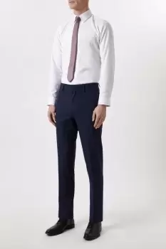 Mens Skinny Fit Navy Marl Suit Trousers