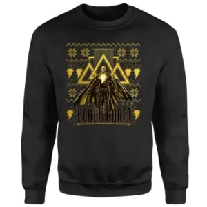 Black Adam Gold Christmas Christmas Jumper - Black - XXL