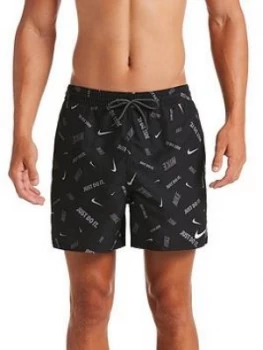 Nike Swim 5" Logofetti Lap Swim Shorts - Black