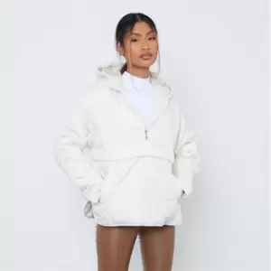 I Saw It First Premium Onion Quilted Padded Pullover Coat - Cream