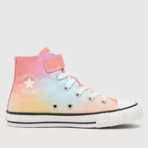 Converse Multi-coloured All Star 1v Hi Rainbow Ombre Girls Junior Trainers