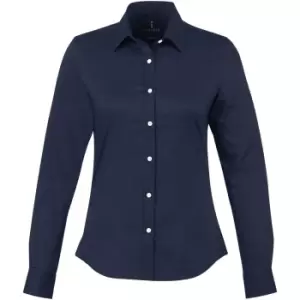 Elevate Vaillant Long Sleeve Ladies Shirt (M) (Navy Blue)