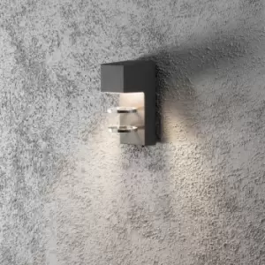 Acerra Outdoor Modern Wall Light, Anthracite High Power LED 5W, IP54