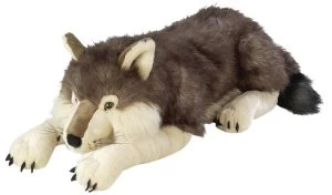 Wild Republic Cuddlekins Jumbo Wolf Soft Toy.