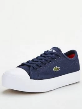 Lacoste Ziane Plus Grand 120 Plimsolls - Blue/Orange, Navy/Orange, Size 7, Women