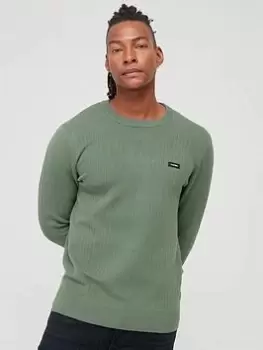 Calvin Klein Structure Sweater - Green , Green, Size S, Men