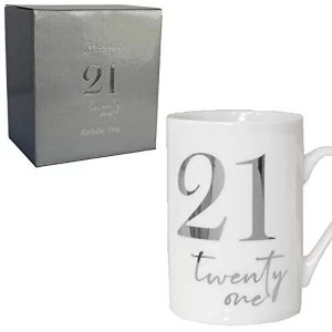 Milestones New Bone China 11oz Mug with Silver Foil - 21