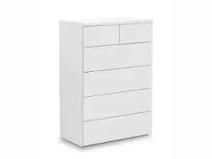 Julian Bowen Monaco White High Gloss 42 Drawer Chest Flat Packed