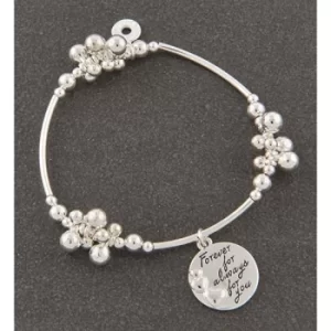 Bead Cluster Silver Plated Bracelet For You