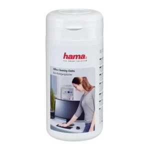 Hama Office Cleaning Cloths, 100 pcs, in Dispenser Tub