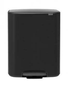 Brabantia Bo Pedal Bin 2 X 30 Litre - Matt Black