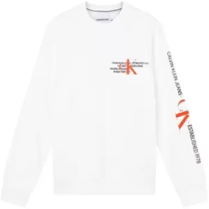 Calvin Klein Jeans Urban Crew Neck Sweatshirt - White