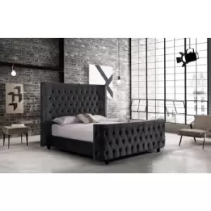 Harmony Bed Super King Plush Velvet Black