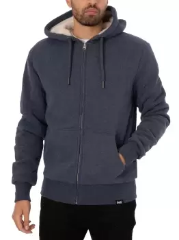 Borg Lined Zip Hoodie