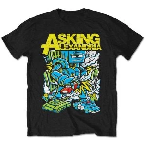 Asking Alexandria - Killer Robot Unisex Medium T-Shirt - Black