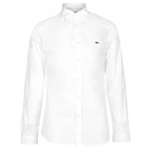 Lacoste Lacoste Long Sleeve Poplin Stretch Shirt - White 001