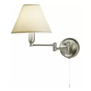 Kolarz Lighting - Kolarz HILTON - Lifestyle Fabric Wall Light Matt Nickel, 1x E14