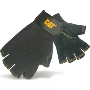 Caterpillar Leather Fingerless Gloves L