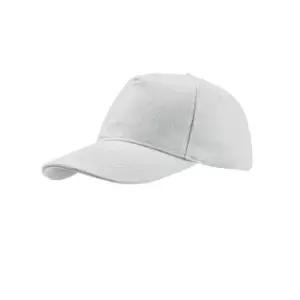 Atlantis Liberty Five Buckle Heavy Brush Cotton 5 Panel Cap (One Size) (White)