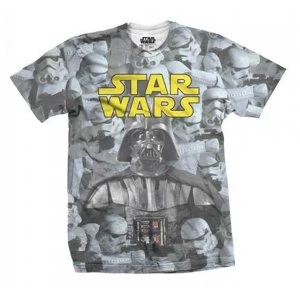 Star Wars Imperial Photo Montage with Sublimation Printing Mens Large T-Shirt