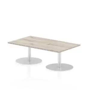 Italia Poseur Table Rectangle 1400800 Top 475 High Grey Oak