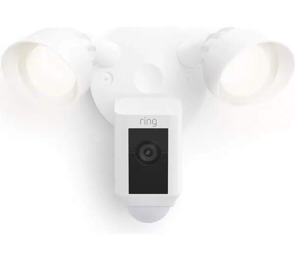 Ring 1080p HD Floodlight Cam Wired Plus - White