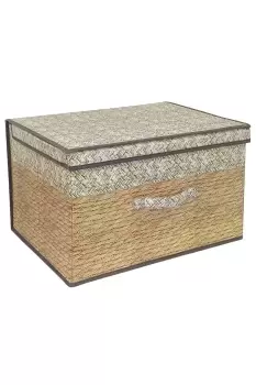 Jumbo Weave Storage Chest - Natural