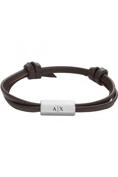 Armani Exchange Jewellery Leather Bracelet - Axg0096040 Brown