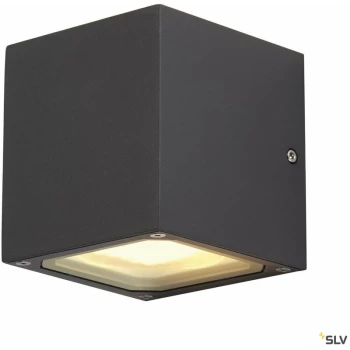 SLV - Sitra Outdoor Light, Cube Surface Light Socket Inside 10.8 x 11.5 x 11cm (W x D x H) Anthracite - Anthracite