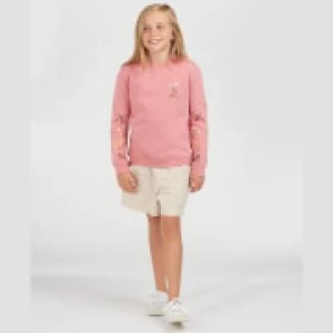 Barbour Girls Rowen Overlayer Sweatshirt - Vintage Rose - XXL (14-15 Years)