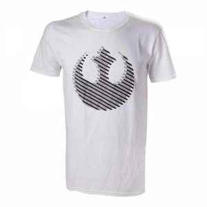 Star Wars Rebel Logo Small White T-Shirt