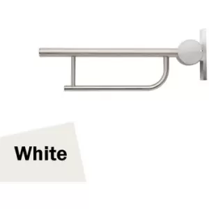 Contour 21 Hinged Arm Wall Support Grab Rail 650mm - White - Armitage Shanks