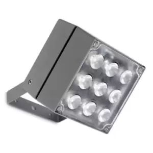 Cube LED 9 Light Large Outdoor Spotlight Urban Grey IP65