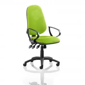 Eclipse XL Lever Task Operator Chair Bespoke With Loop Arms In Lime