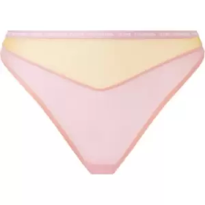 Calvin Klein CK1 Mesh High Waist Tanga Briefs - Pink